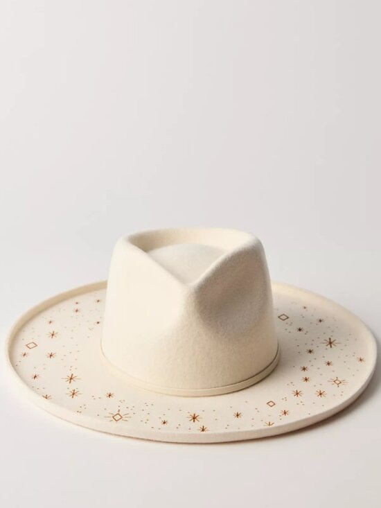 NWT Free People Under The Moon And Stars Hat in Ivory main image 7